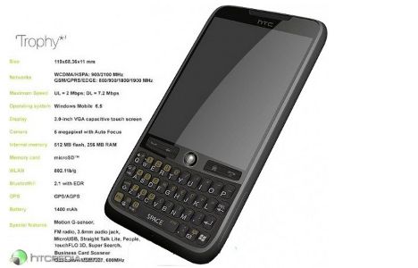 So soll das HTC Trophy aussehen (Bild: HTCPedia via MobileCrunch)