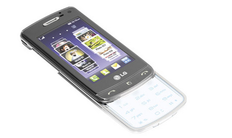 Das Ziffernfeld des LG GD900 Crystal reagiert wie ein Touchpad