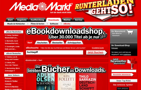 Der Media Markt bietet �ber 30.000 E-Books an