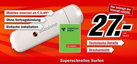 Den WebSessions Datenstick gibt es im Mediamarkt g�nstiger