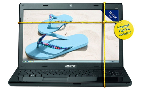 Medion-Notebook mit Datenflatrate von Base