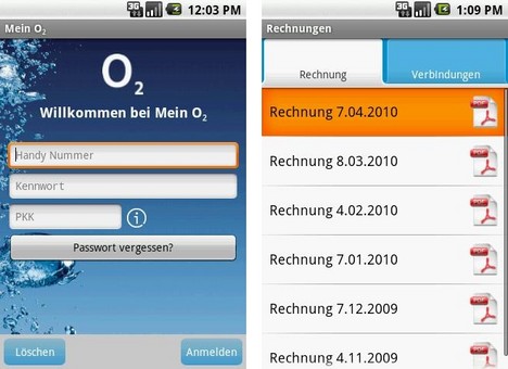 Mein O2 f�r Google Android