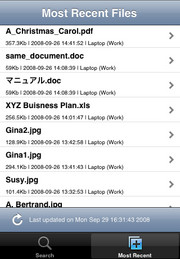 Memopal auf dem iPhone
