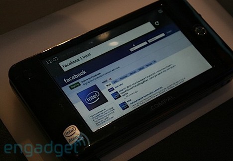Moblin 2.1 auf einem MID (Bild: engadget.com)