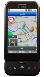 Der Navigon MobileNavigator auf dem T-Mobile G1