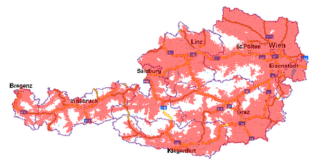 UMTS und HSDPA: Netzabdeckung von 3 �sterreich