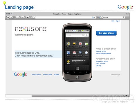Google-Website zum Nexus One