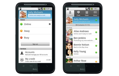 Nimbuzz 2.0.2. auf dem Android-Handy erm�glicht jetzt VoIP-Telefonate in HD-Qualit�t