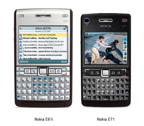 Das Werk eines Photoshop-K�nstlers: Nokia E61i und E71 im Vergleich (Bild: mobile-review.com)