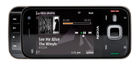 Das Nokia N85 gl�nzt durch sein OLED-Display