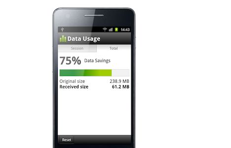 Opera Mini mit Datennutzung