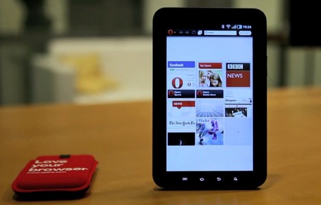 Opera auf dem Android-Tablet