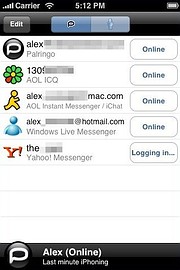 Palringo auf dem iPhone