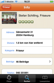 Qype Radar auf dem iPhone