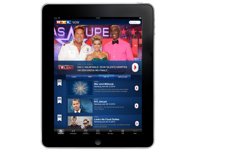 RTLnow auf dem Apple iPad