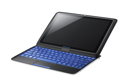 Der Samsung Sliding PC 7 l�uft unter Windows 7