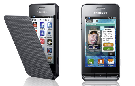 Das Display des Samsung Wave 723 wird durch eine Klappe gesch�tzt