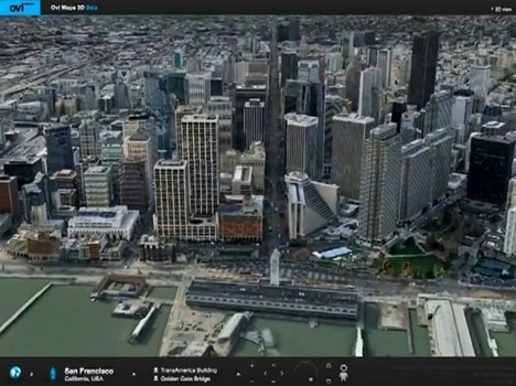 San Francisco in Ovi Maps 3D