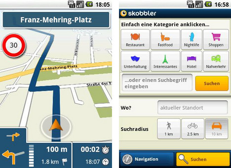 Skobbler f�r Google Android
