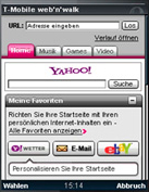 T-Mobile-Widgets im Opera-Browser