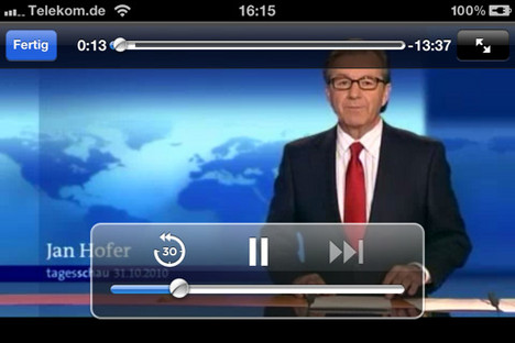 Die Tagesschau-App gibt es f�r iPhone, Apple iPad, Android-Handy und Blackberry