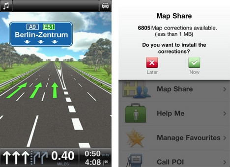 TomTom: Auf dem iPhone iPhone ist der Platz noch sehr begrenzt