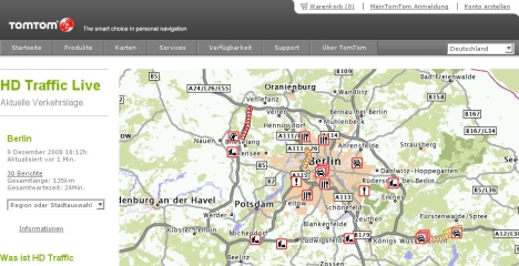 Screenshot von TomTom HD Traffic Live