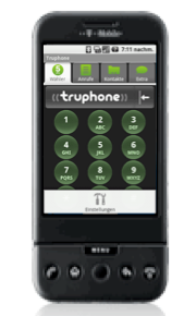 Truphone jetzt auch auf dem Google-Handy