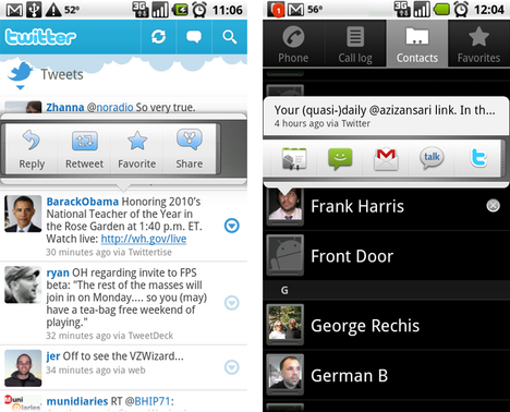 Twitter for Android - aber erst ab Android 2.1