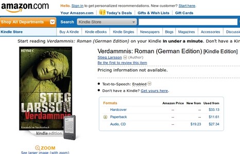 Verdamnis im Kindle Store: Eines der ersten deutschsprachigen B�cher im Kindle Store