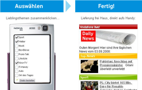 Tageszeitung selbst zusammengestellt