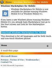 Windows Marketplace mit Downloadlink