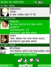 aka-aki zeigt, wer sich in der N�he aufh�lt