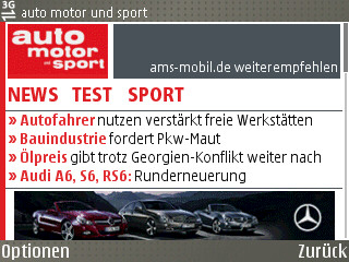 Auto-Zeitung auf dem Handy