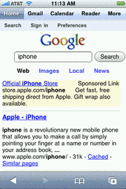 Google-Suche auf dem iPhone