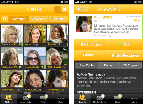 Mit iLove Mobile kann man Flirtpartner in unmittelbarer N�he suchen