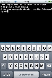 Das iPod touch spricht mit dem SIP-Server