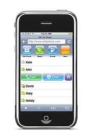 Auch mit dem iPhone l�sst sich skypen