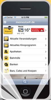 meinestadt.de auf dem iPhone