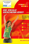 Freudenspr�nge bei Penny Mobil