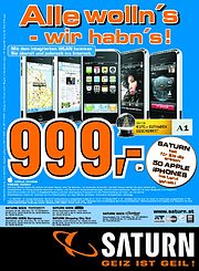 Saturn �sterreich wirbt mit dem iPhone